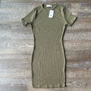 Discovery Sage Ribbed Mini Dress